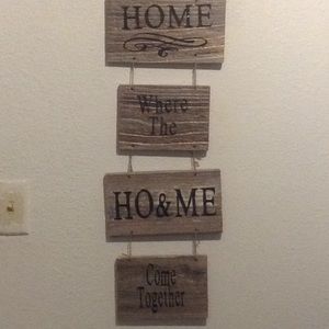 Home wood sign